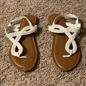 White sandals